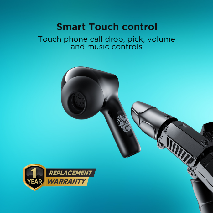 BLACK BassBuds True Wireless (TWS) Earbuds with Mic, Upto 30H Playtime, 1 Yr Warranty BLACK BassBuds True Wireless (TWS) Earbuds with Mic, Upto 30H Playtime, 1 Yr Warranty